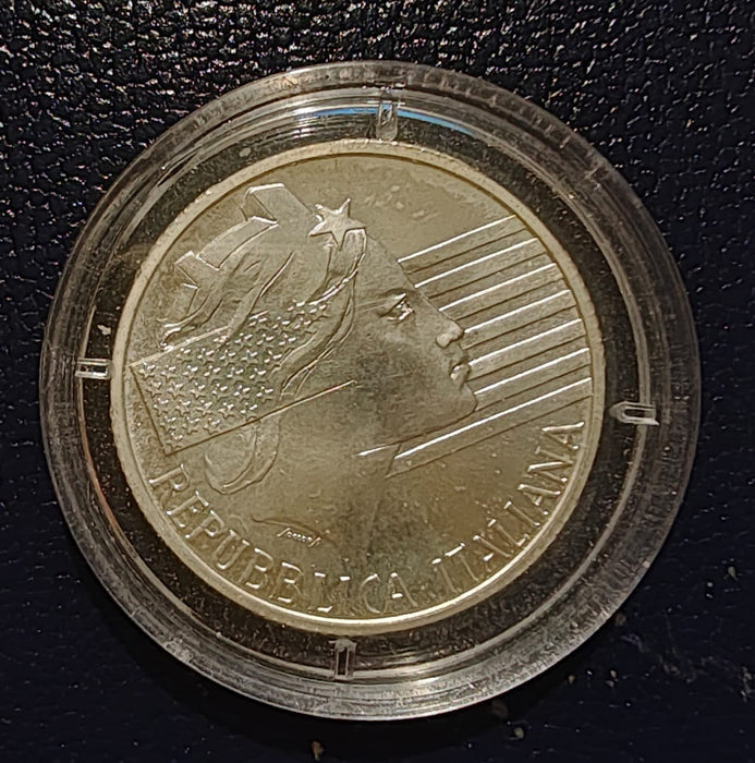 Italia 1994 10000 lire Moneda aniversara FIFA World Cup argint 22g 0,835 (18,37g argint brut) diametru 34mm