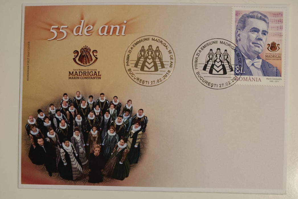 Romania 2018 FDC Corul Madrigal - 55 de ani