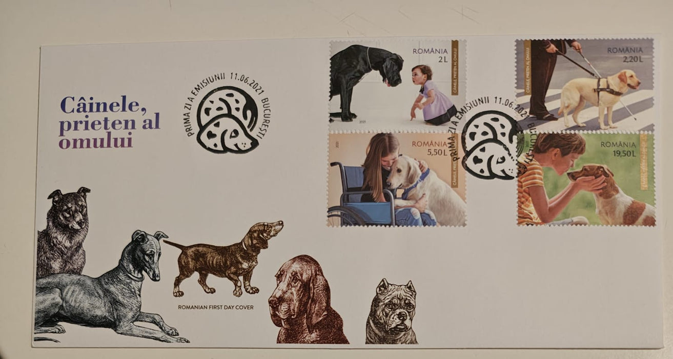 Romania 2021 FDC Cainele, prieten al omului