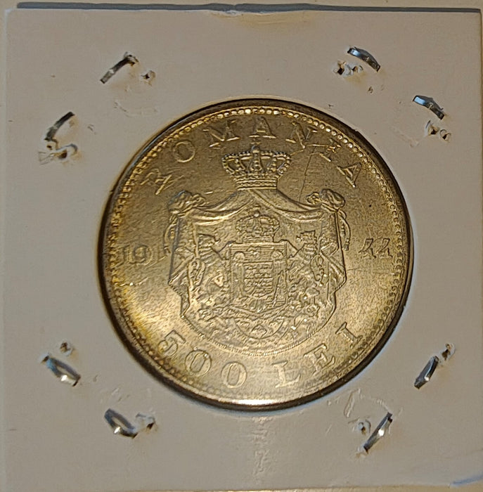 Romania 1944 Moneda 500 lei Mihai I, lot 4 buc., argint 12g 0,700 (8,4g argint pur) diametru 32mm