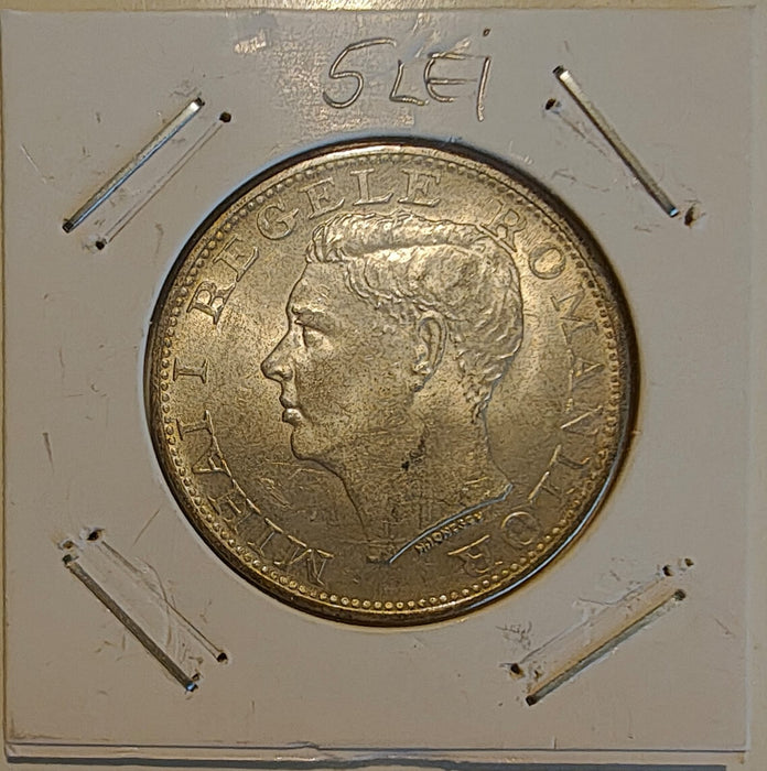 Romania 1944 Moneda 500 lei Mihai I, lot 4 buc., argint 12g 0,700 (8,4g argint pur) diametru 32mm