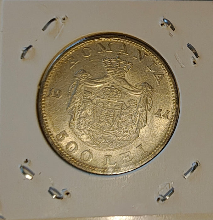 Romania 1944 Moneda 500 lei Mihai I, lot 4 buc., argint 12g 0,700 (8,4g argint pur) diametru 32mm
