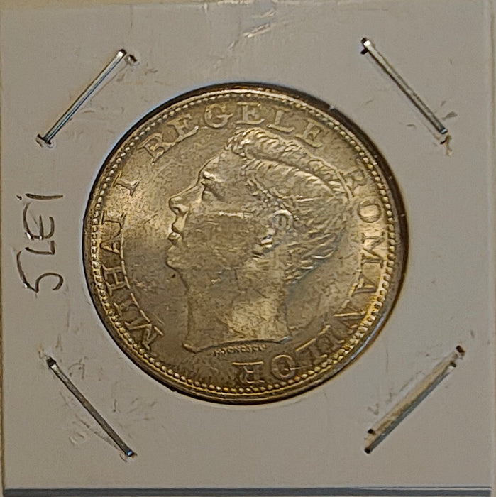 Romania 1944 Moneda 500 lei Mihai I, lot 4 buc., argint 12g 0,700 (8,4g argint pur) diametru 32mm