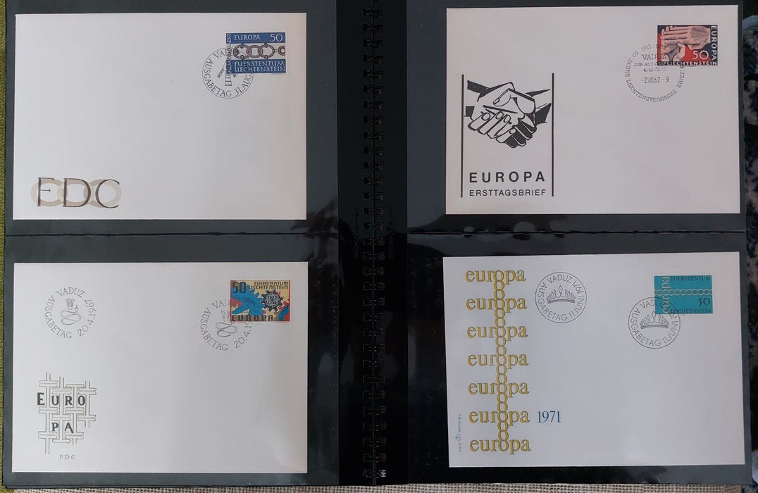 3 Albume (96 pozitii) cu 60 FDC EUROPA si carti postale diverse circulate (albumele incluse in pret) - (TIP C)