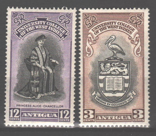 Antigua 1951 University Issue Scott #104-105 c.v. 1.35$ - (TIP A) in Stamps Mall