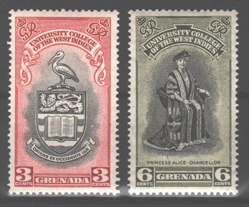 Grenada 1951 University Issue Scott #164-165 c.v. 1.20$ - (TIP A) in Stamps Mall