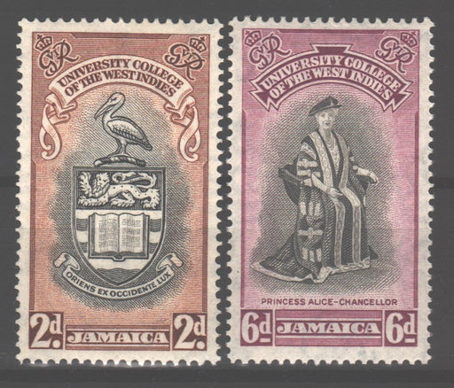 Jamaica 1951 University Issue Scott #146-147 c.v. 0.95$ - (TIP A) in Stamps Mall