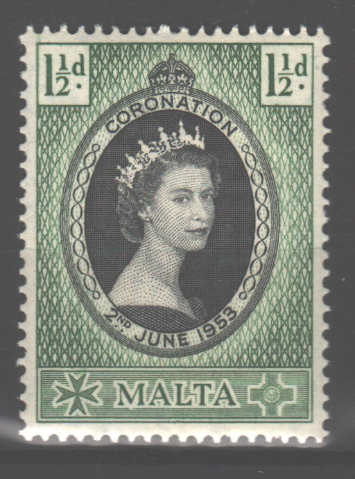 Malta 1953 Coronation Issue  Type Scott #241 c.v. 0.55$ - (TIP A) in Stamps Mall