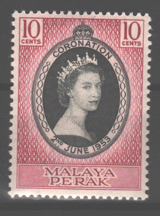Malaya Perak 1953 Coronation Issue Scott #126 c.v. 1.60$ - (TIP A) in Stamps Mall