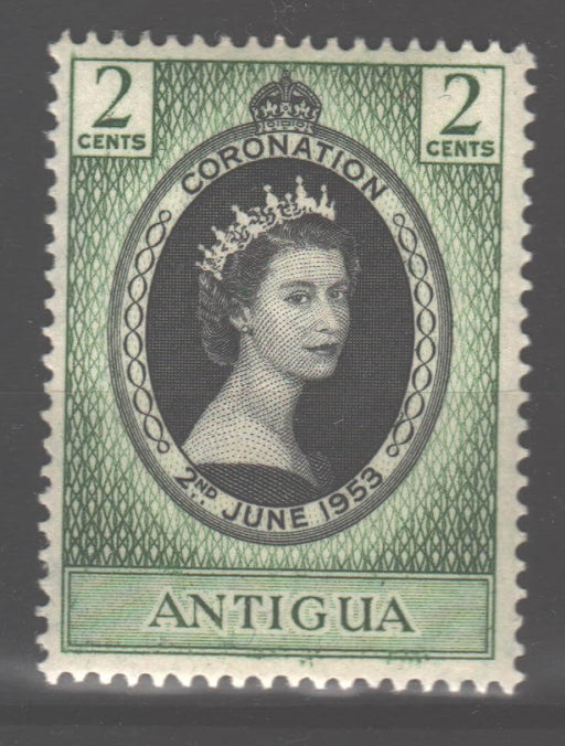 Antigua 1953 Coronation Issue Scott #106 c.v. 0.50$ - (TIP A) in Stamps Mall