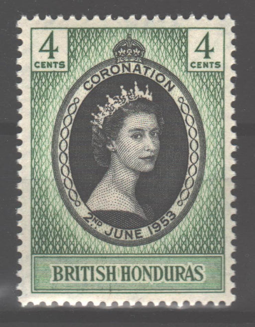 British Honduras 1953 Coronation Issue Scott #143 c.v. 0.55$ - (TIP A) in Stamps Mall