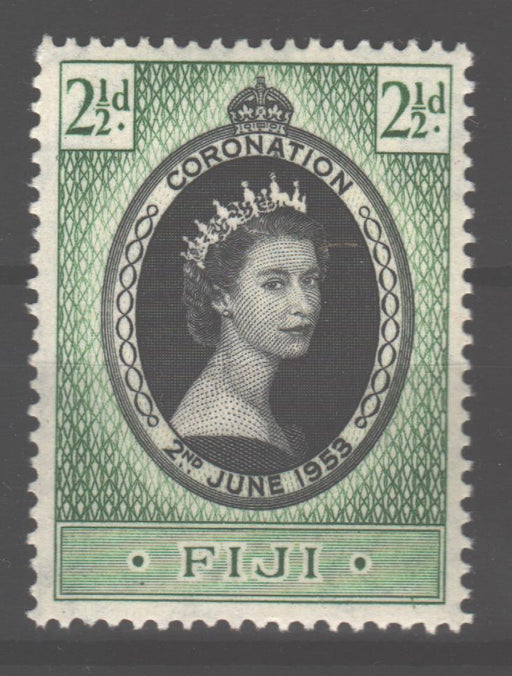 Fiji 1953 Coronation Issue Scott #145 c.v. 1.75$ - (TIP A) in Stamps Mall