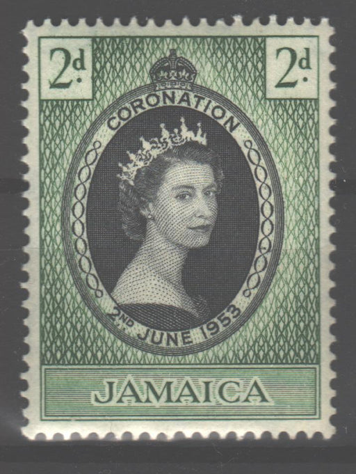 Jamaica 1953 Coronation Issue Scott #153 c.v. 1.50$ - (TIP A) in Stamps Mall