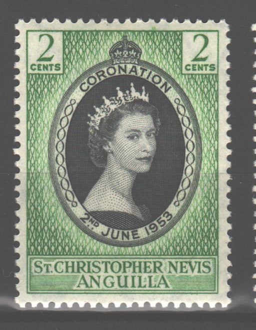 St. Cristopher Nevis Anguilla 1953 Coronation Issue Scott # c.v. $ - (TIP A)-Stamps Mall