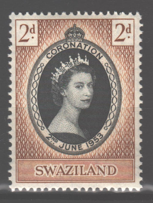 Swaziland 1953 Coronation Issue Scott #54 c.v. 0.30$ - (TIP A)-Stamps Mall