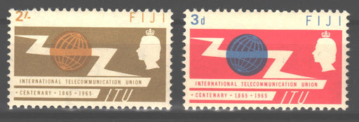 Fiji 1965 ITU Issue Scott #212-213 c.v. 3.15$ - (TIP A) in Stamps Mall