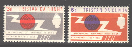 Tristan da Cunha 1965 ITU Issue Scott #85-86 c.v. 1.50$ - (TIP A)-Stamps Mall