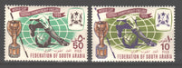 Federation of South Arabia 1966 World Cup Soccer Issue Scott #23-24 c.v. 1.90$ - (TIP A) in Stamps Mall