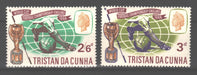 Tristan da Cuhna 1966 World Cup Soccer Issue Scott #93-94 c.v. 1.50$ - (TIP A)-Stamps Mall