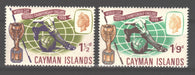 Cayman Islands 1966 World Cup Soccer Issue Scott #182-183 c.v. 0.90$ - (TIP A) in Stamps Mall