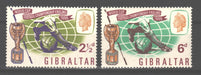 Gibraltar 1966 World Cup Soccer Issue Scott #175-176 c.v. 2.00$ - (TIP A) in Stamps Mall