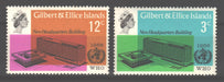 Gilbert & Ellice Islands 1966 WHO Headquarters Issue Scott #127-128 c.v. 0.80$ - (TIP A) in Stamps Mall