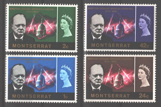 Montserrat 1966 Churchill Memorial Issue Scott #178-181 c.v. 1.60$ - (TIP A) in Stamps Mall