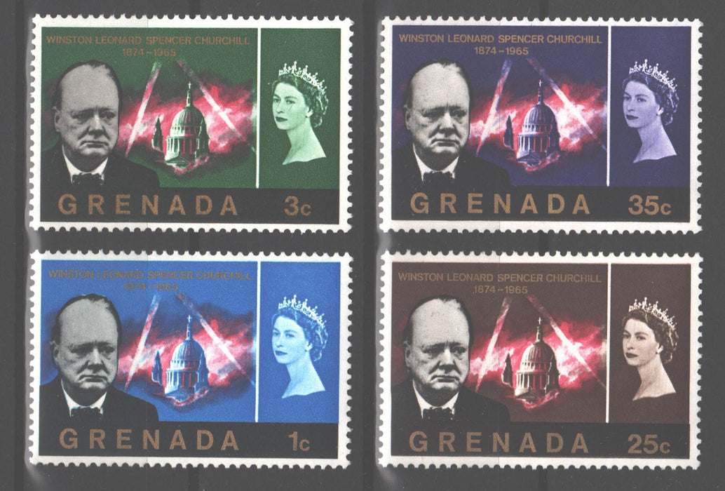 Grenada 1966 Churchill Memorial Issue Scott #209-212 c.v. 1.10$ - (TIP A) in Stamps Mall