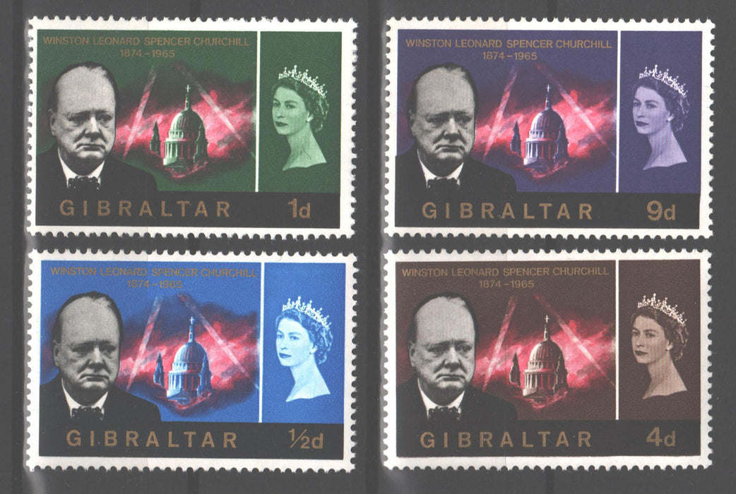 Gibraltar 1966 Churchill Memorial Issue Scott #171-174 c.v. 3.80$ - (TIP A) in Stamps Mall