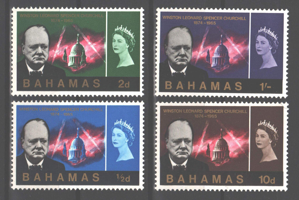 Bahamas 1966 Churchill Memorial Issue Scott #224-227 c.v. 2.55$ - (TIP A) in Stamps Mall