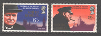 South Georgia 1974 Churchill Centenary of Birth Type Scott #39-40 c.v. 7.50$ - (TIP B)-Stamps Mall