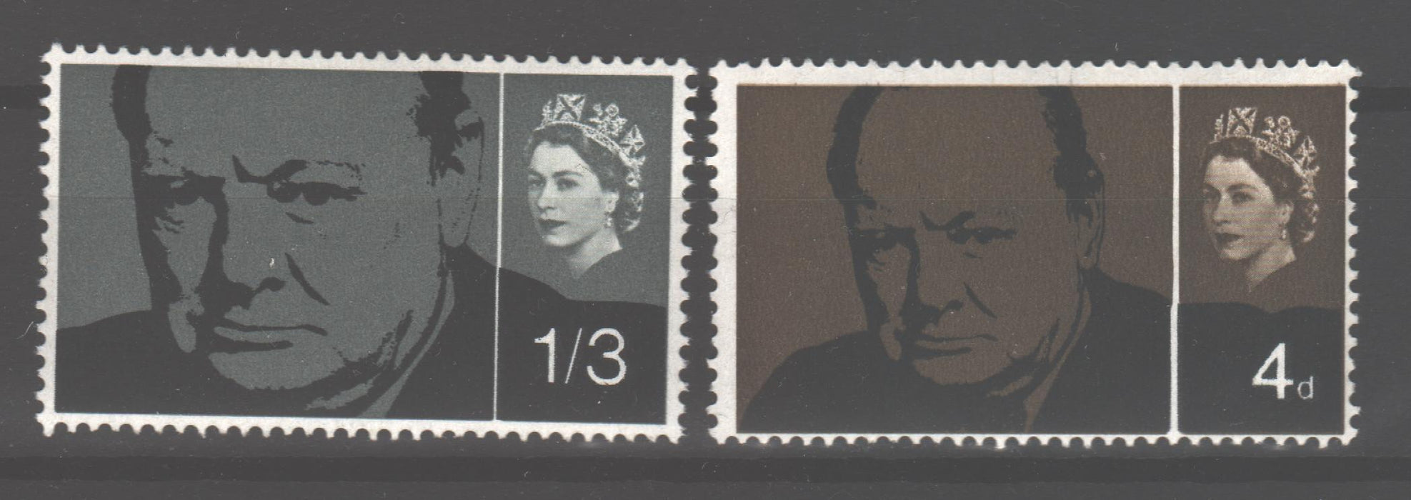 Marea Britanie 1965 Sir Winston Churchill Type Scott #420-421 c.v. 0.60$ - (TIP A) in Stamps Mall