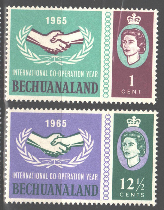 Bechuanaland 1965 Intl. Cooperation Year Issue Scott #204-205 c.v. 1.00$ - (TIP A) in Stamps Mall