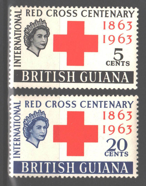 British Guiana 1963 Red Cross Centenary Issue Scott #272-273 c.v. 1.05$ - (TIP A) in Stamps Mall