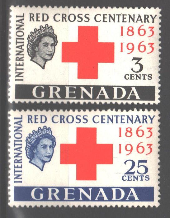 Grenada 1963 Red Cross Centenary Issue Scott #191-192 c.v. 0.80$ - (TIP A) in Stamps Mall