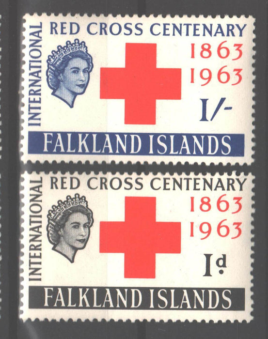 Falkland Islands 1963 Red Cross Centenary Issue Scott #147-148 c.v. 20.25$ - (TIP C) in Stamps Mall