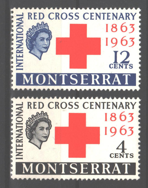 Montserrat 1963 Red Cross Centenary Issue Scott #151-152 c.v. 1.00$ - (TIP A) in Stamps Mall