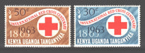 Kenya Uganda Tanganyika 1963 Red Cross Centenary Issue Scott #142-143 c.v. 2.75$ - (TIP A) in Stamps Mall