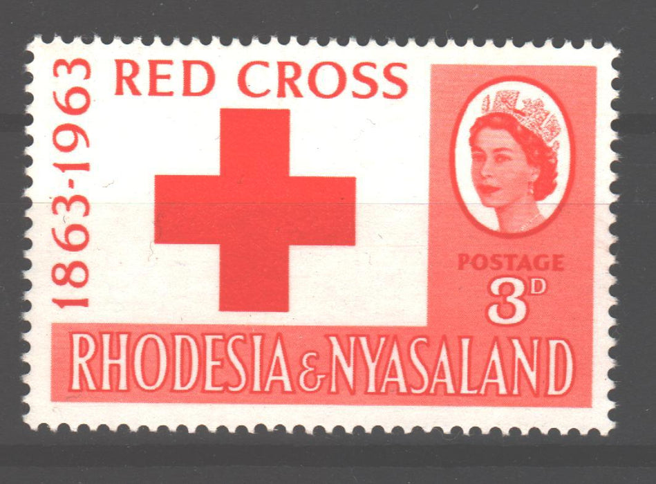Rhodesia & Nyasaland 1963 Red Cross Centenary Issue Scott #188 c.v. 1.25$ - (TIP A) in Stamps Mall