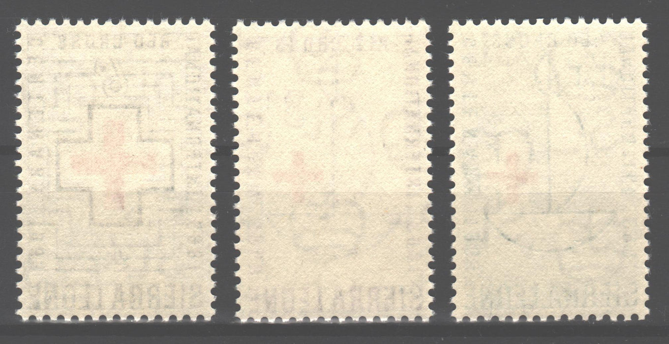 Sierra Leone 1963 Red Cross Centenary Issue Scott #248-250 c.v. 1.60$ - (TIP A)-Stamps Mall