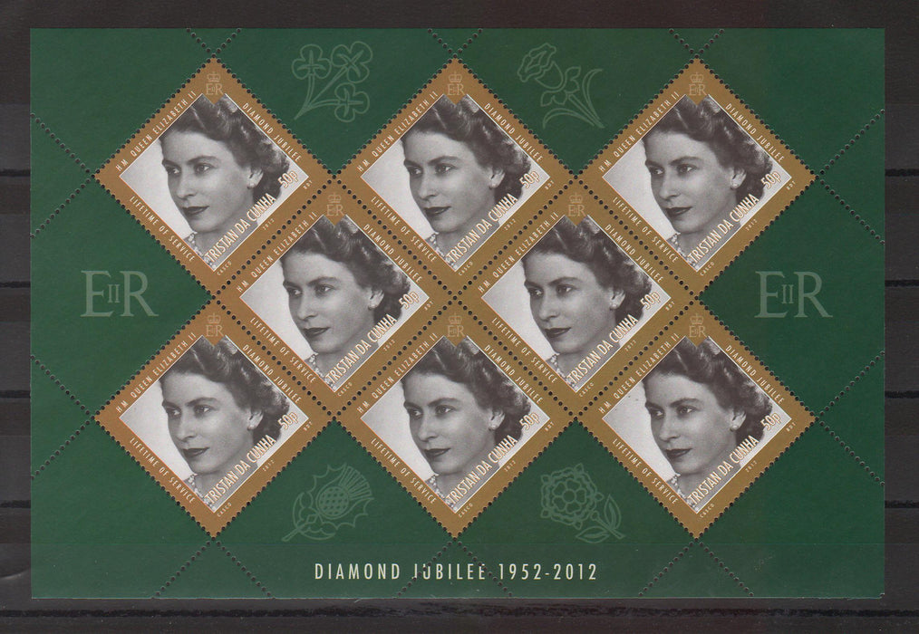 Tristan da Cunha 2012 Queen Elizabeth Diamond Jubilee illustrated block (TIP A)