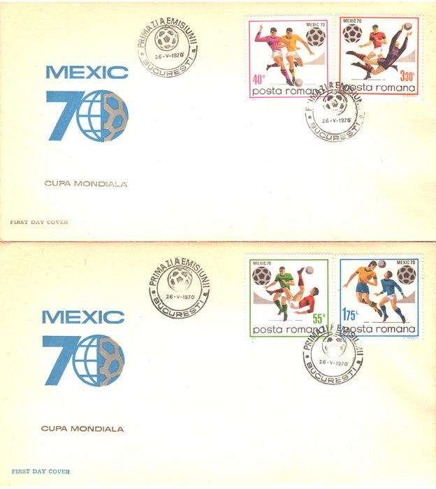 Romania 1970 Cupa Mondiala Mexic FDC (TIP A)