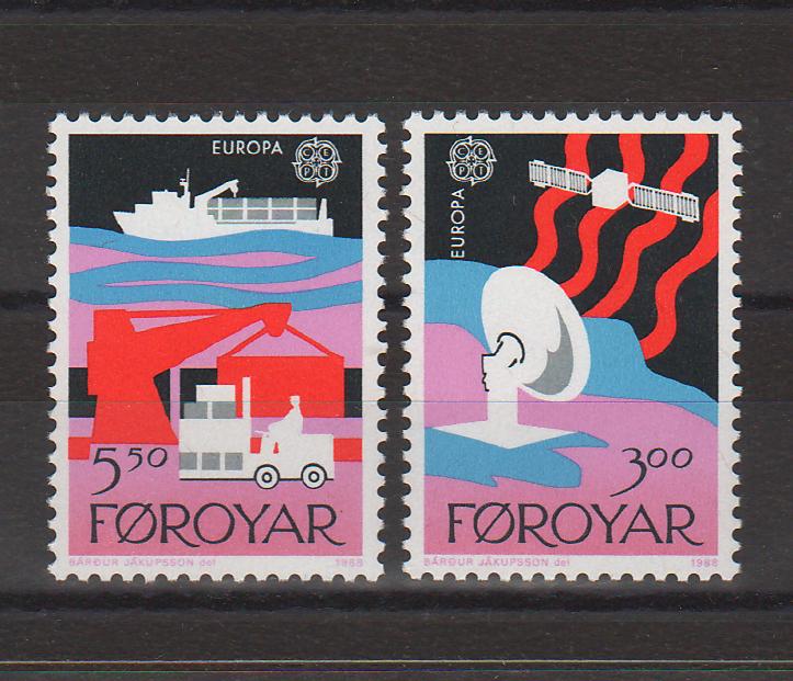 Faroe Islands 1988 EUROPA Communication and Transport cv. 3.00$ (TIP A)