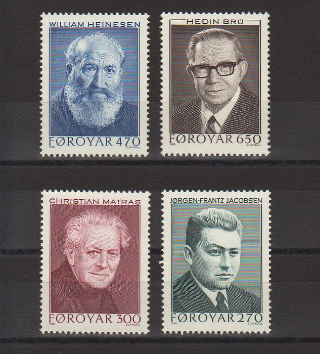 Faroe Islands 1988 Writers cv. 7.50$ (TIP A)