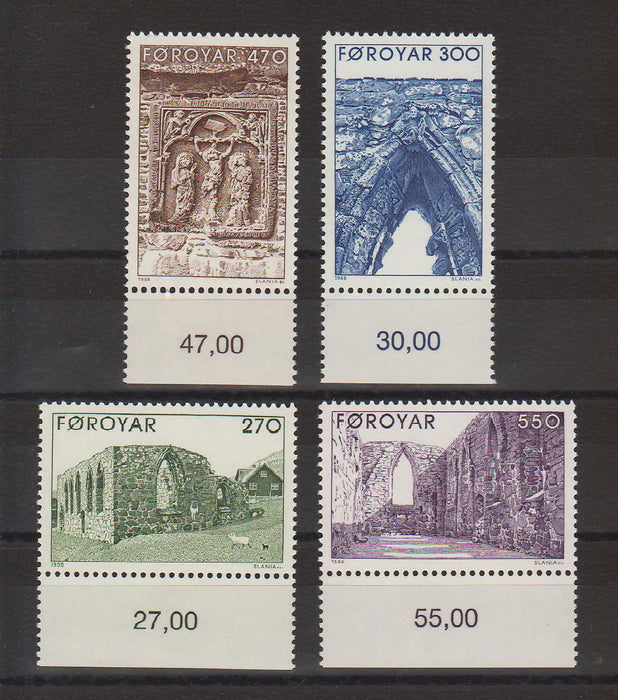Faroe Islands 1988 Kirkyubour Cathedral cv. 7.75$ (TIP A)