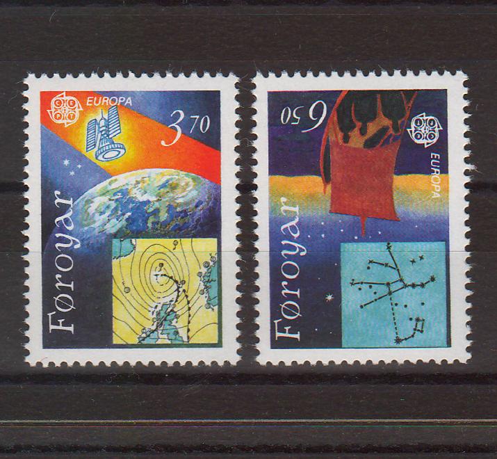Faroe Islands 1991 EUROPA Weather Satellite cv. 3.25$ (TIP A)