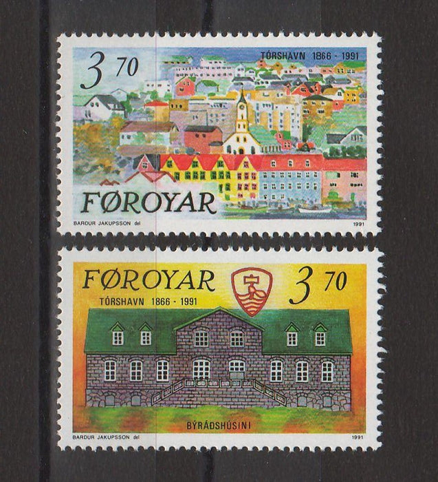 Faroe Islands 1991 Town of Torshavu 125th Anniversary cv. 2.75$ (TIP A)
