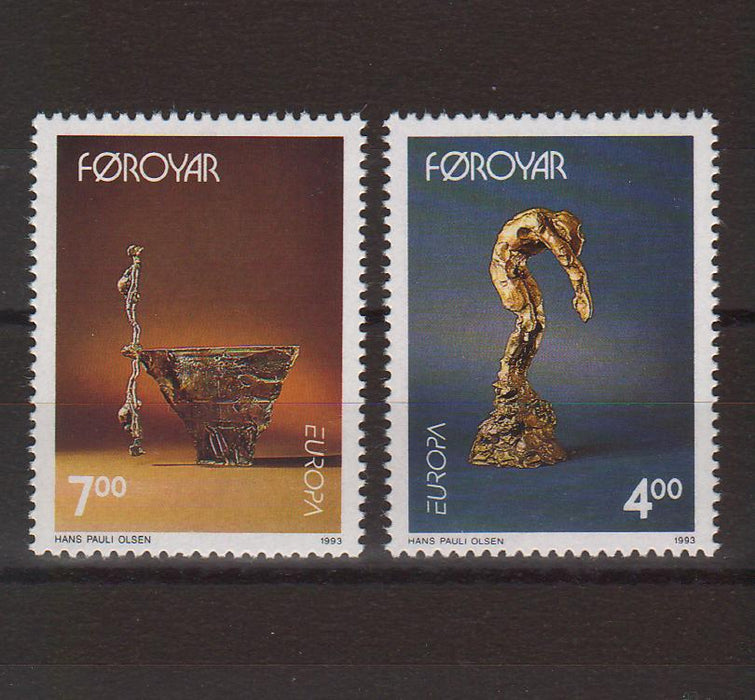 Faroe Islands 1993 EUROPA Sculptures by Hans Paull Olsen cv. 4.00$ (TIP A)
