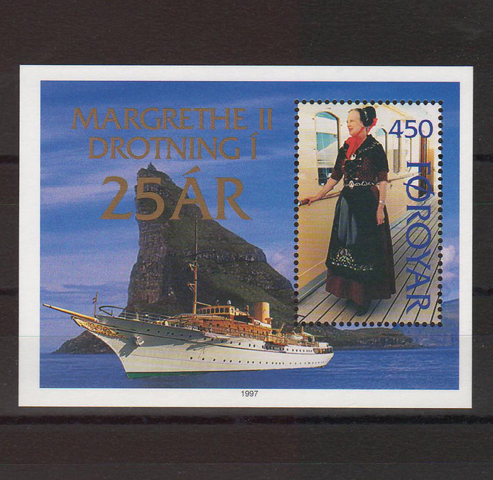 Faroe Islands 1997 Reign of Queen Margaret II 25th Anniversary cv. 1.50$ (TIP A)