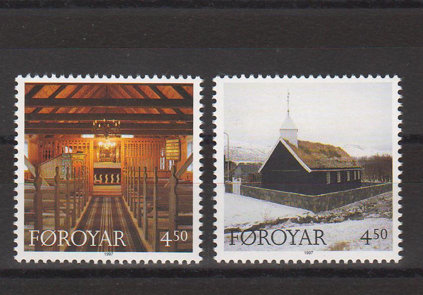 Faroe Islands 1997 Hvalvik Church cv. 3.00$ (TIP A)